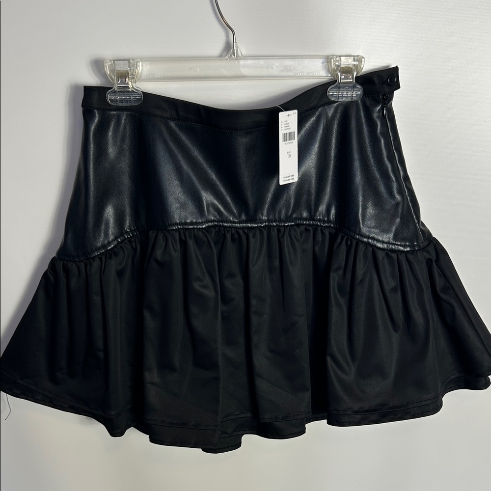 NWT Anthropologie Avec Les Filles Faux Leather Mini Skirt - Size 10 - Picture 4 of 7